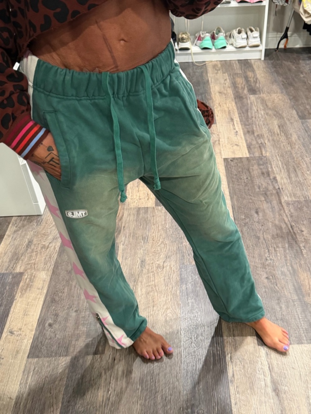Made Timeless Teal Green Drawstring unisex Jogger Pants